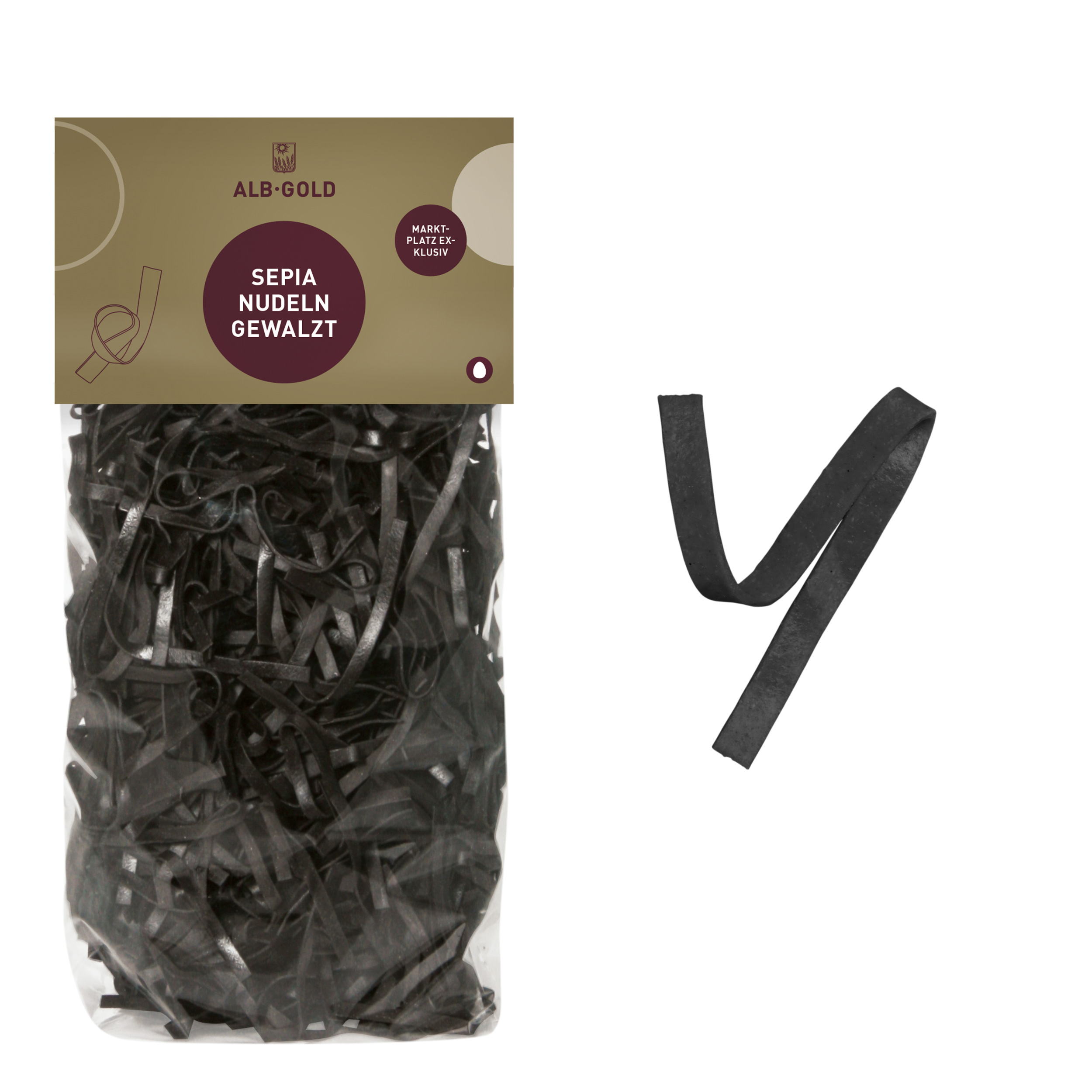 Sepia Nudeln gewalzt Sepia Nudeln gewalzt