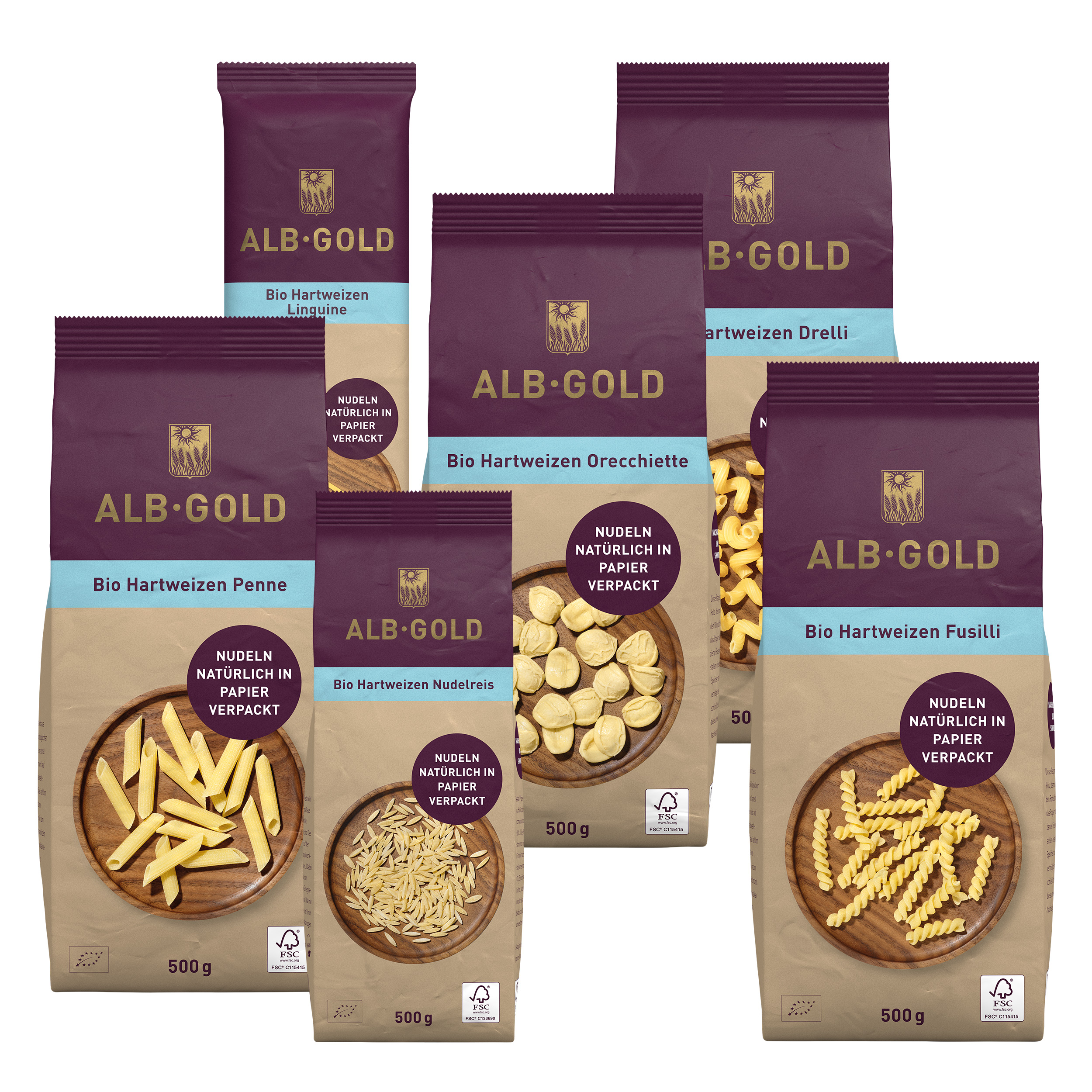 ALB-GOLD Probierpaket Hartweizen Pasta ALB-GOLD Probierpaket Hartweizen Pasta