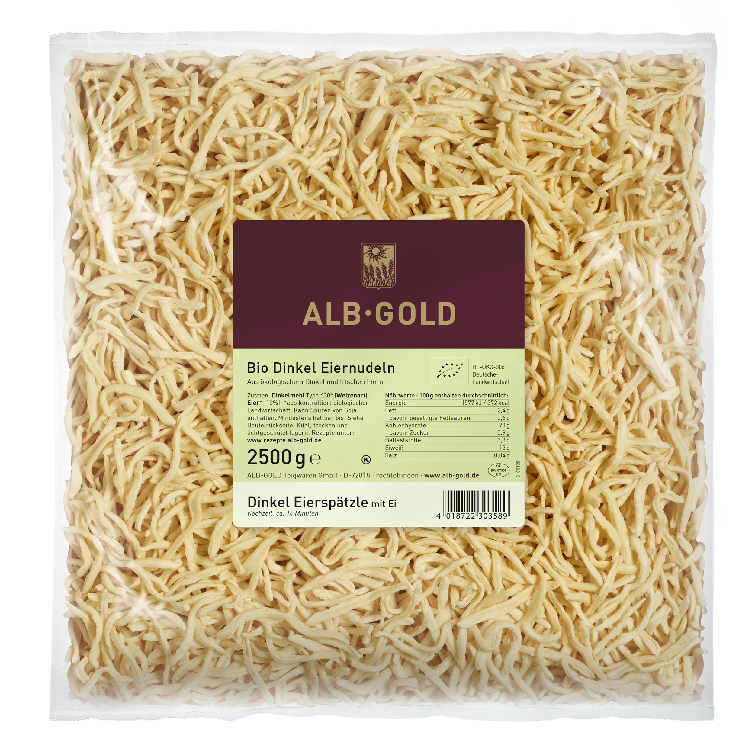 Bio Dinkel Eierspätzle Bio Dinkel Eierspätzle