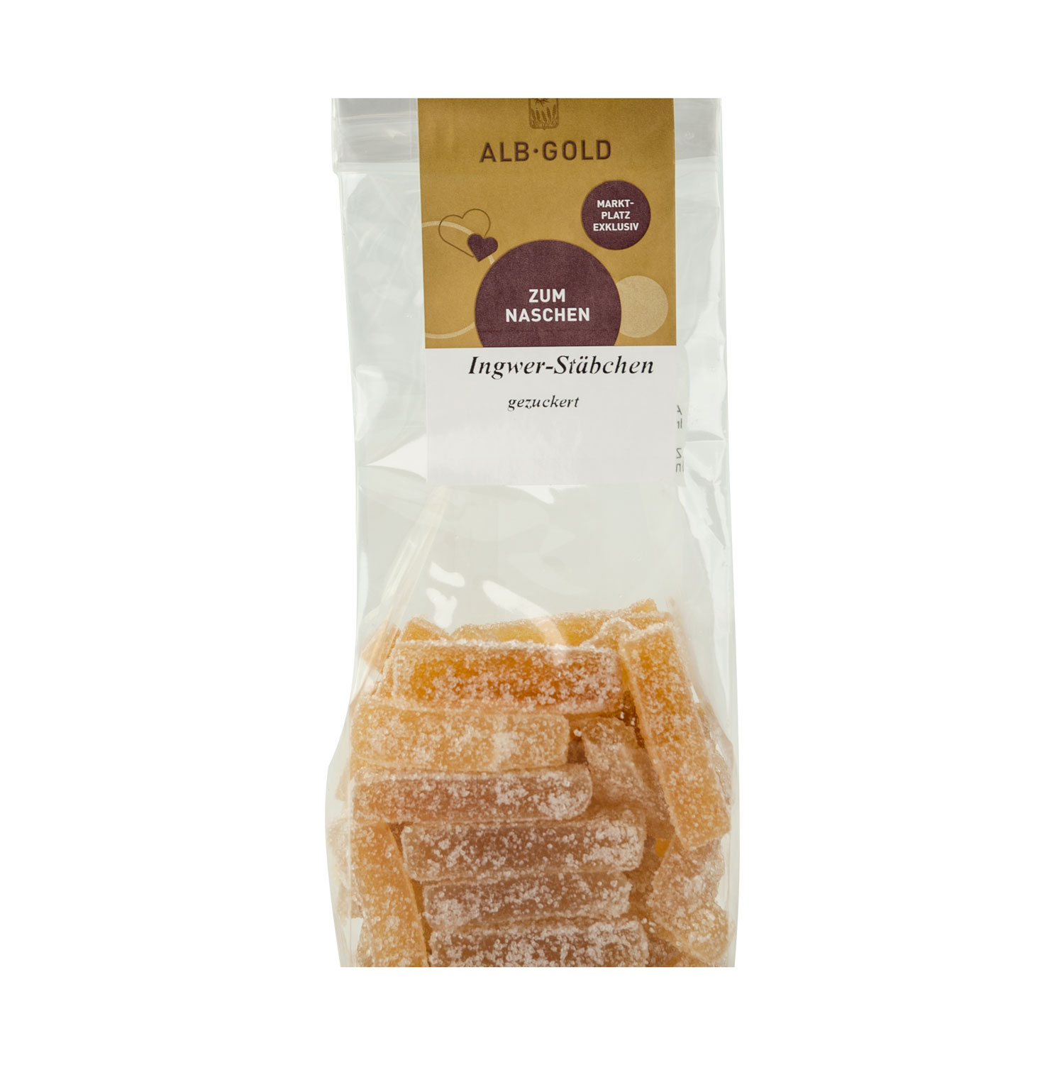 Ingwerstäbchen gezuckert