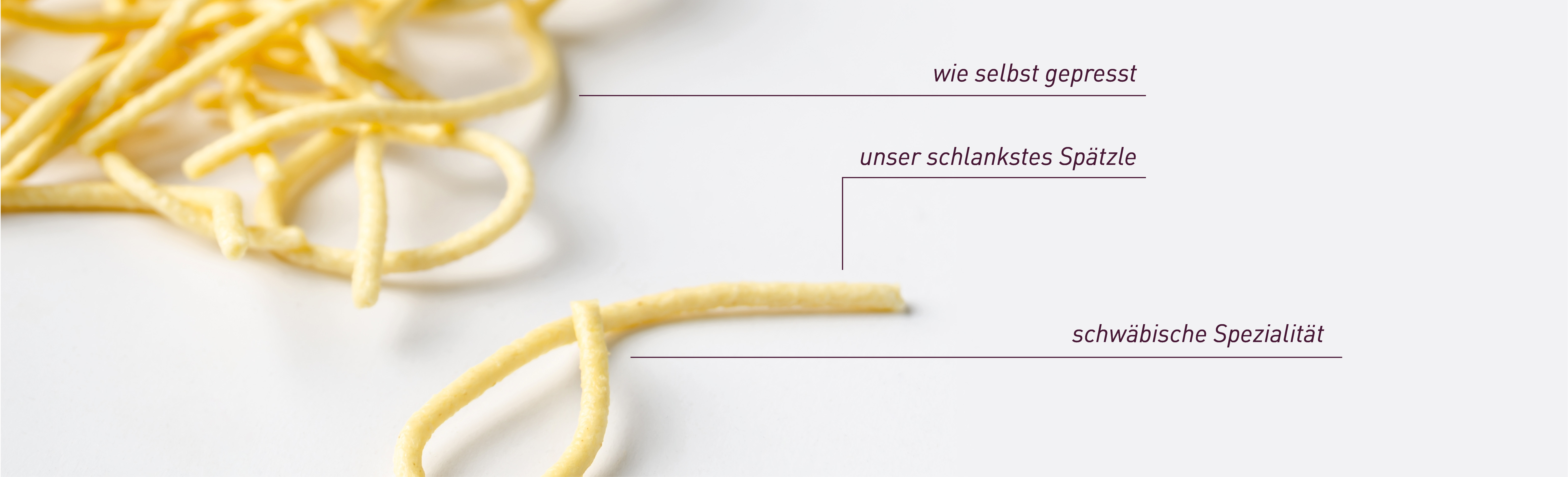 ALB-GOLD Jägerspätzle: wie selbst gepresst. unser schlankstes Spätzle. Schwäbische Spezialität.