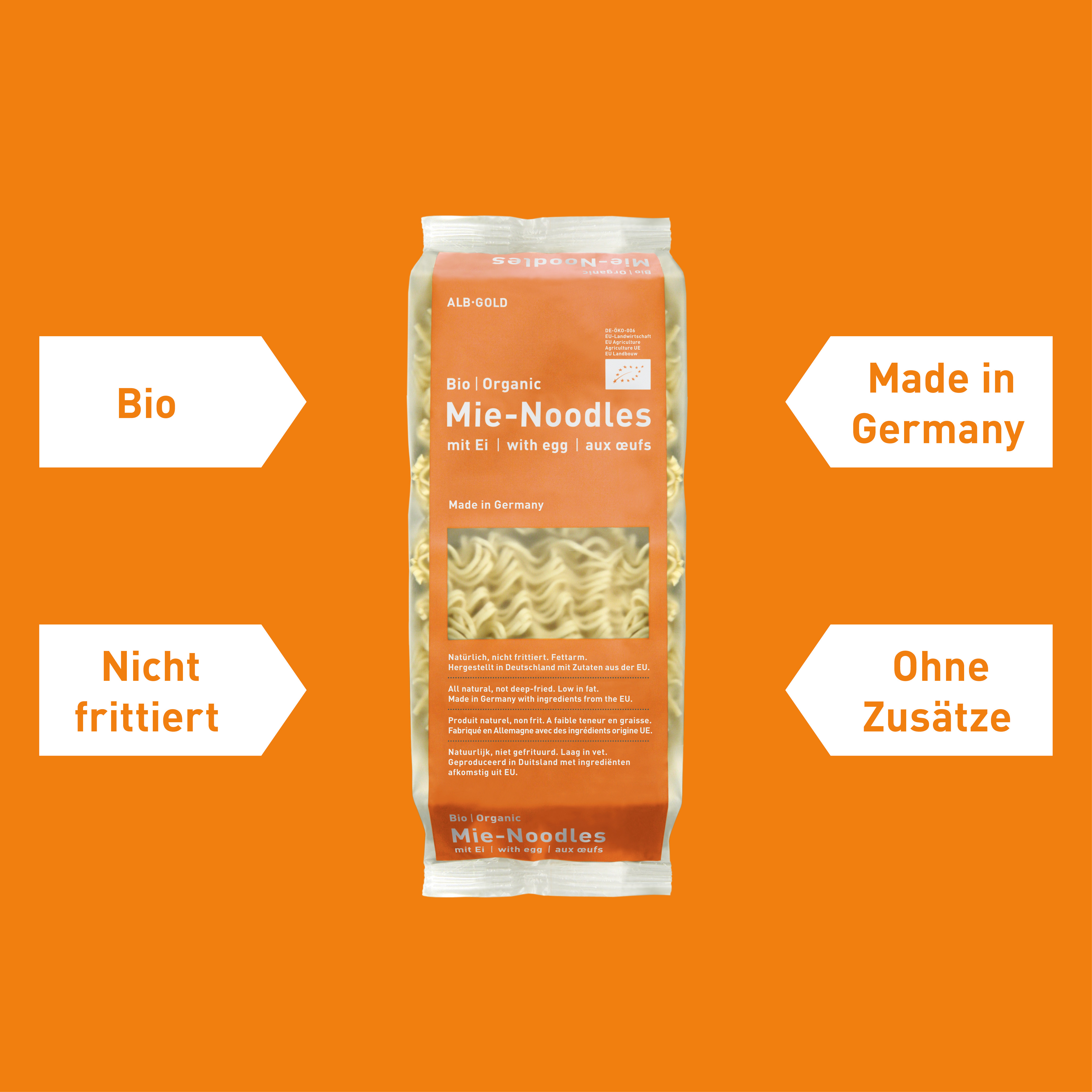 Bio Mie-Noodles mit Ei Bio Mie-Noodles mit Ei