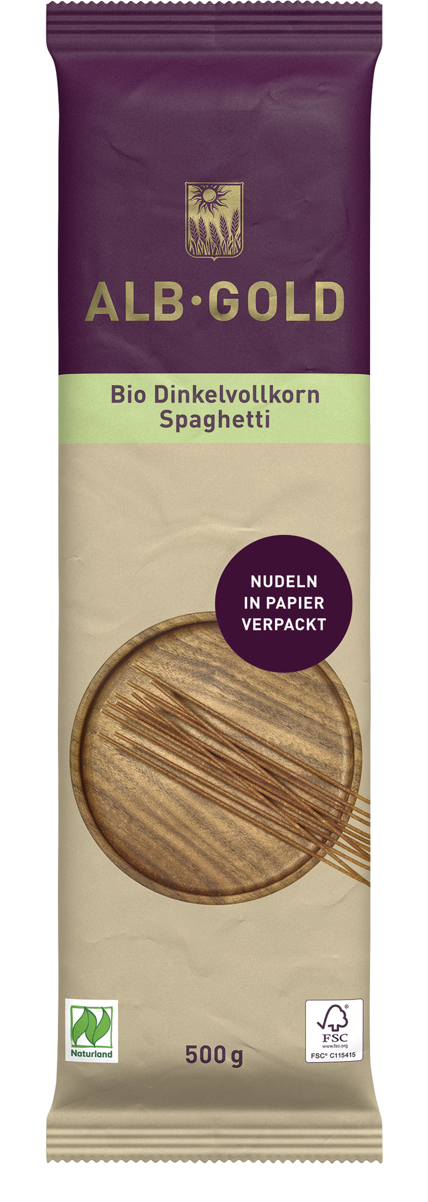 Bio Dinkelvollkorn Spaghetti
