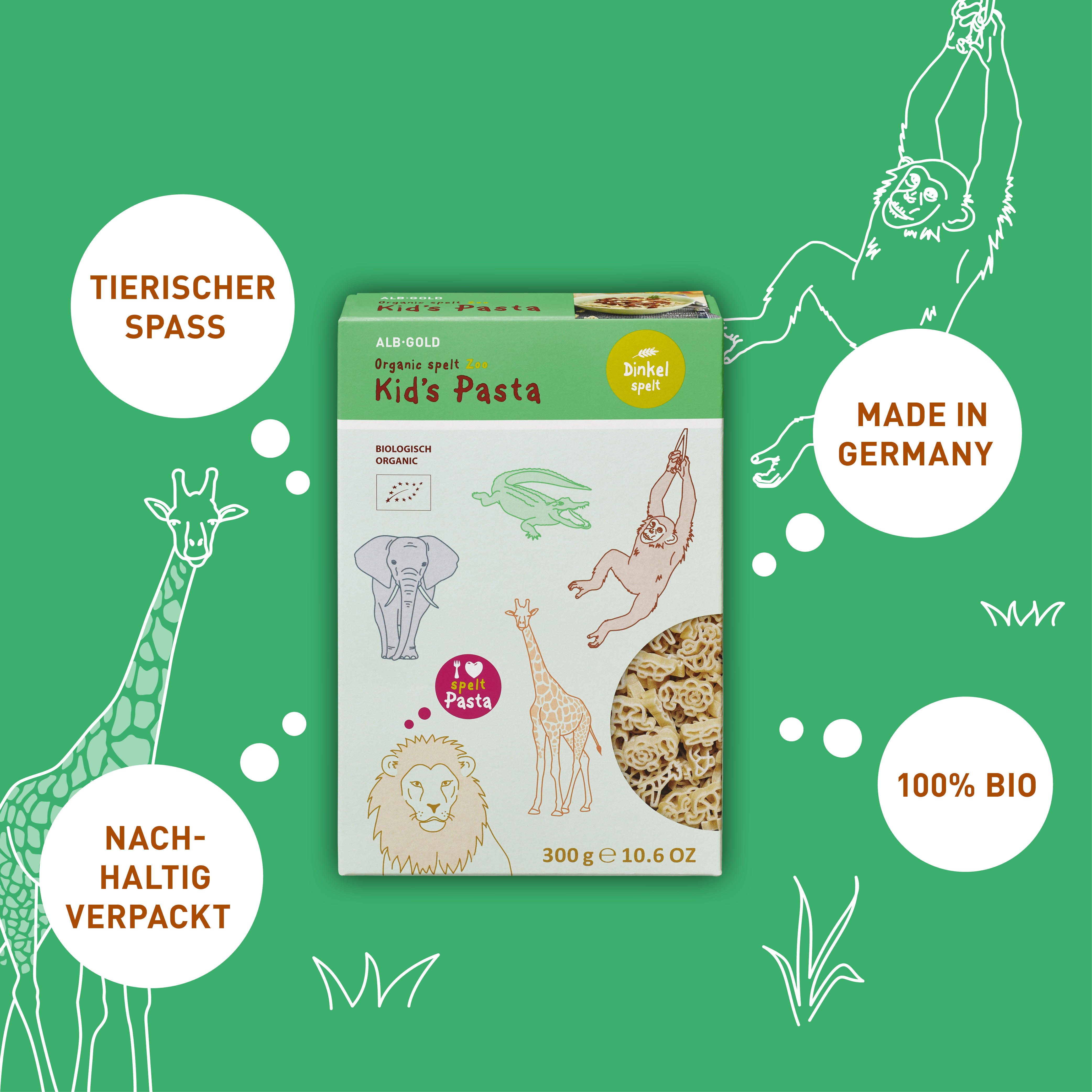 Bio Dinkel Kid’s Pasta Zoo